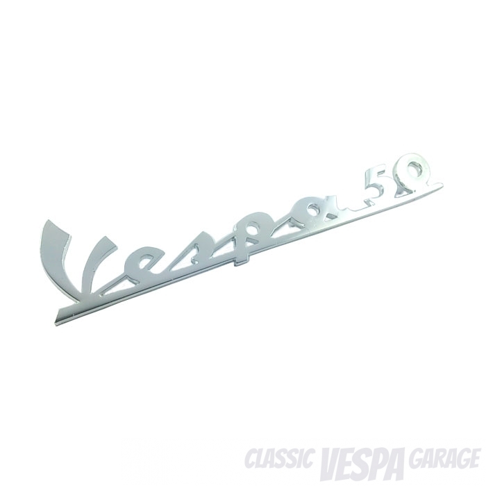 Schriftzung Vespa 50 Beinschild V50
