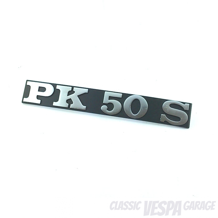 Schriftzug Schild Vespa PK50S Seitenhaube
