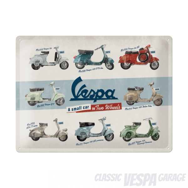 Vespa Modelle Typen Blechschild Accessories Merchandise