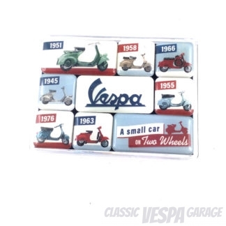 Kühlschrank Magnet-Set Vespa Modelle