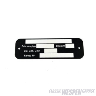 Typenschild universal Vespa